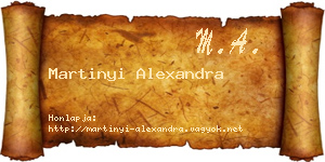 Martinyi Alexandra névjegykártya